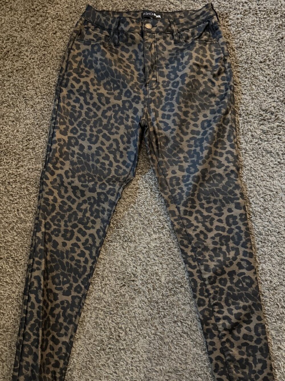 Fashion Nova High-Waist Leopard Print Skinny Pants